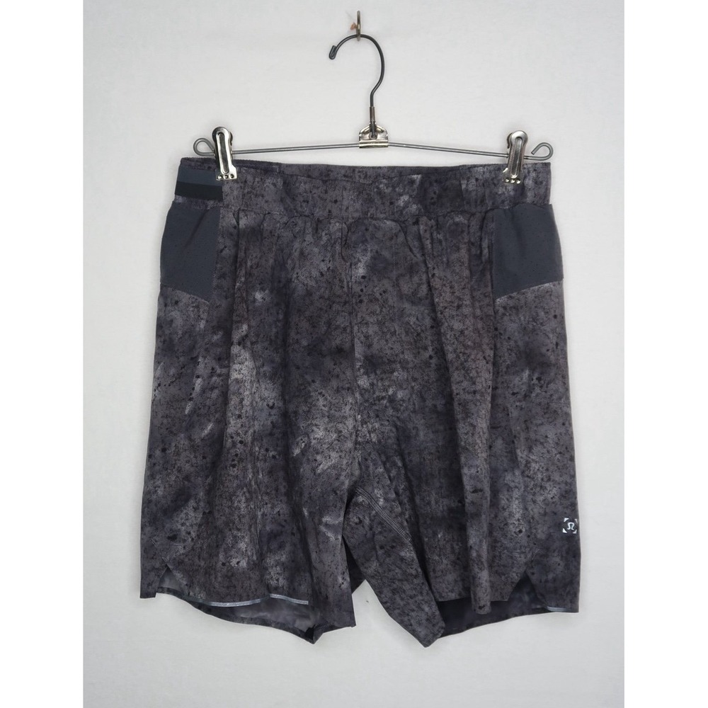 Lululemon Surge Short *Liner 6" Antiqued Diamond Dye White Blue Multi S Sporty